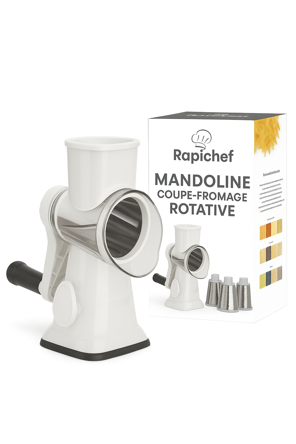 Coupez 5x Plus Vite avec la Râpe Rotative RapiChef™ !